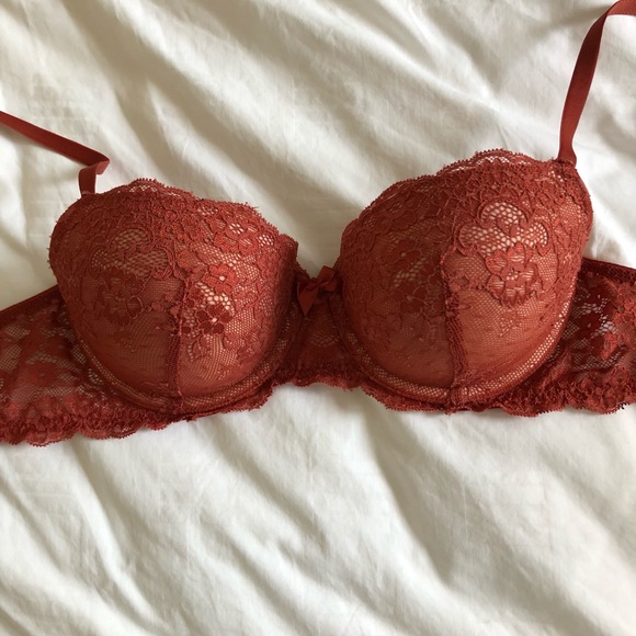 GILLIGAN&O’MALLEY red lace push up bra - Picture 1 of 5